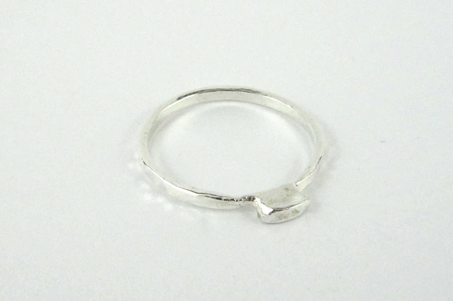 Fine Silver Stone Ring Size 5