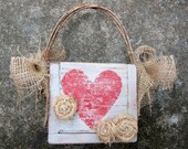 Wood Flower Girl Basket