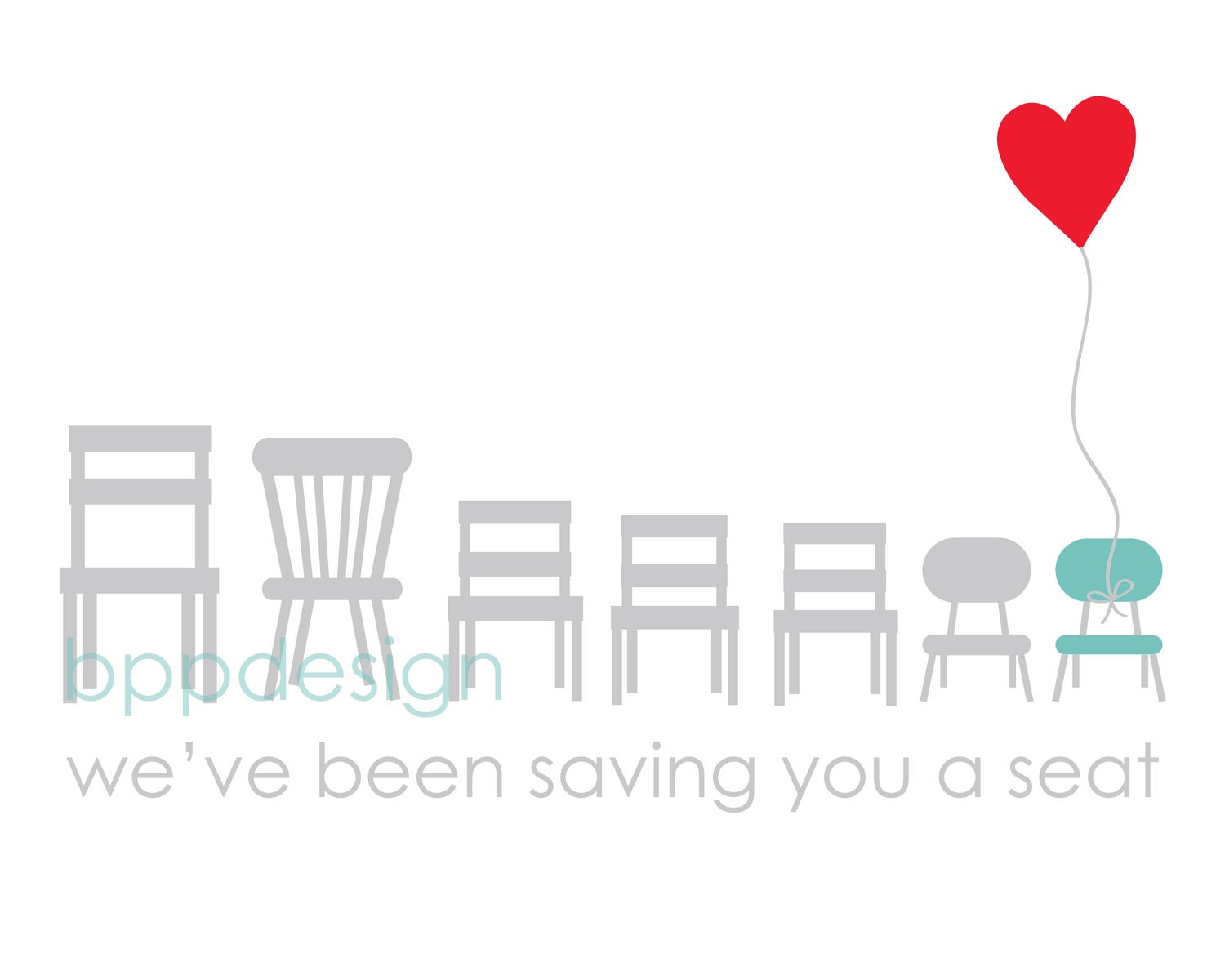 Saving you a seat adoption poster - customizable