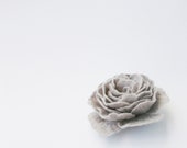 felted flower pin brooch EARLY GREY ROSE / made to order - Patricija