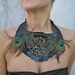 Peacocky Necklace - fabulous beaded necklace with peacock feathers