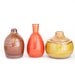 Small Vase Instant Collection Pottery Ceramic Brown Red Yellow