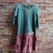 Womens Tunic Dress/ Eco Clothing/ Upcycled Tunic Dress/Teal and Bare Earth