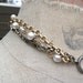 Antique Repurposed Salvaged OOAK Rhinestone watch chain assembled multi chain Necklace