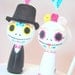 Day of the Dead Kokeshi Doll Wedding Cake Topper