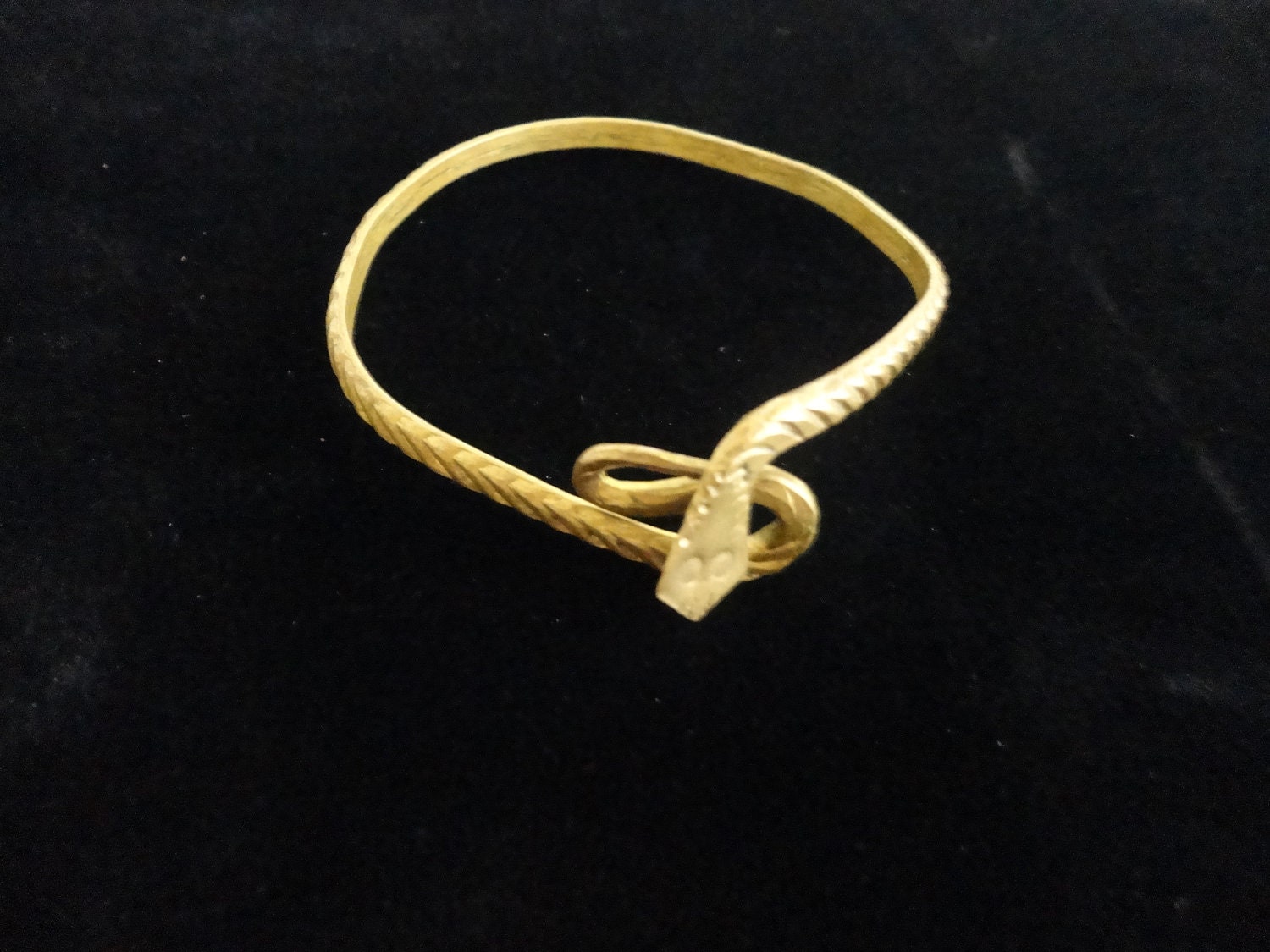 Vintage Brass Snake Bangle
