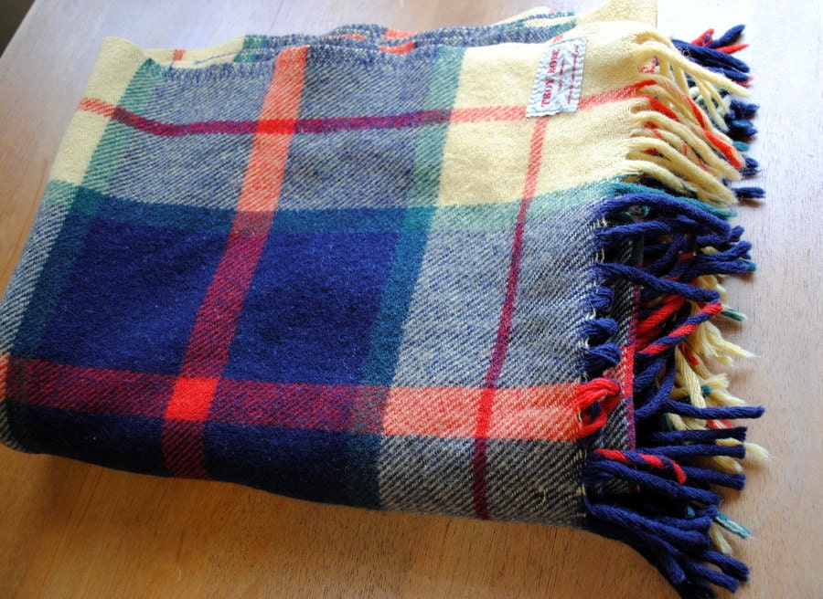 RESERVED FOR OLIVER Wool Plaid Troy Robe Throw