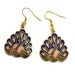 Peacock earrings enamel cloisonne blue black friday jewelry etsy