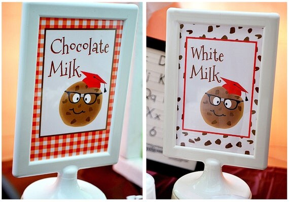 One Smart Cookie/ Milk & Cookies / Back to School Party Pack COMPLETE Set - Graduation Party - DIY Printable Collection Il_570xn