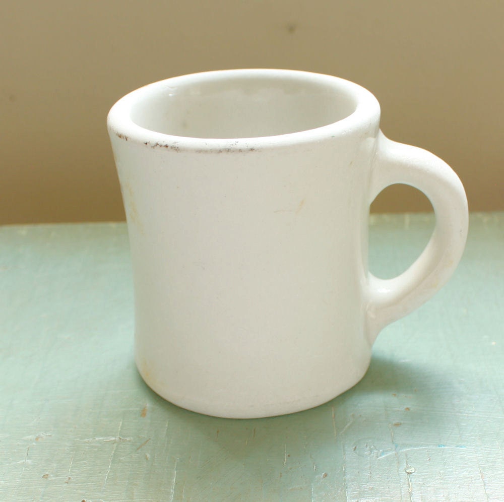 Charming Vintage White Ironstone Mug