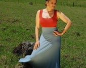 SAMPLE SALE - Spring Dress - Color Block Maxi Dress - Sleeveless Dress - Organic Clothing - Eco Friendly