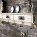 Distressed Wood Shelf - Coat Rack - Shabby Cottage - Antique Furniture - Rustic Shelf - Cottage Chic