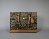 vintage purse, 1990's large Diane Von Furstenberg monogram tote bag, carry on