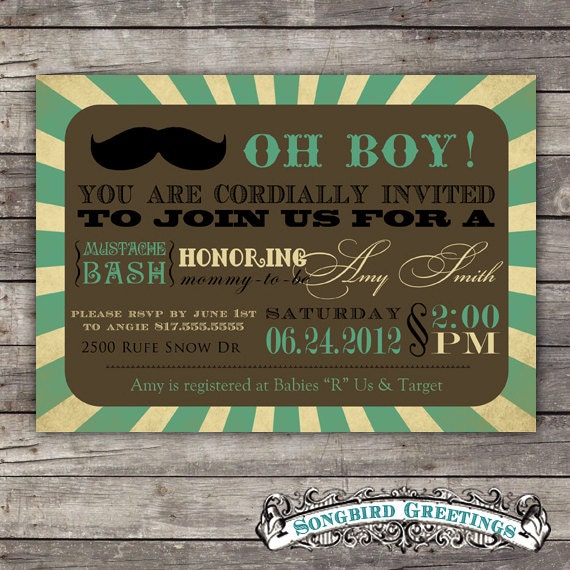 DIY Printable mustache baby shower invitation--customizable Il_170x135