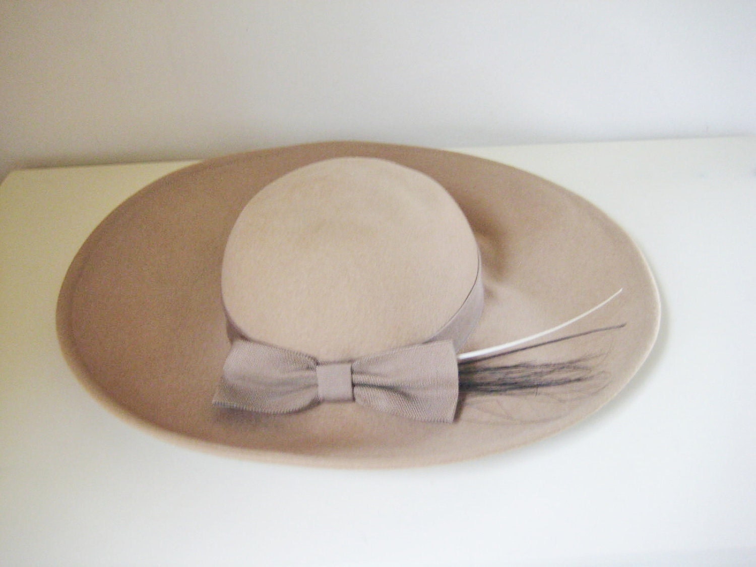40's Tan Brown Picture Hat
