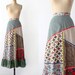 1970s Maxi Skirt // Sweeping Patchwork // Waist 24