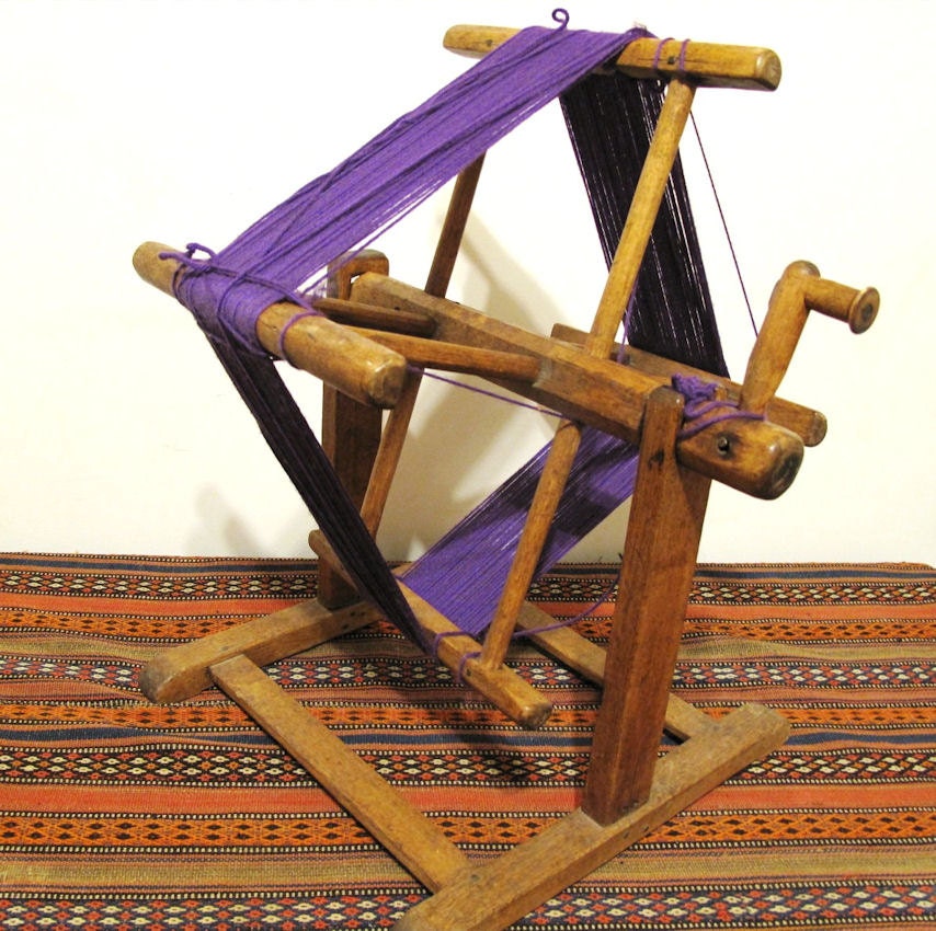 Vintage Wooden Yarn Spinner or Wool Winder with by oldsilkroute