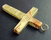 50% SALE Now  22.00 / Was  44.00  // Large Agate Cross / CRUCIFEX