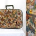 Garden Party Real Flowers Small Green Suitcase