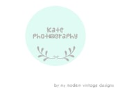 Photography- Circle- One of a Kind Small Business Logo - Mint Green - OOAK - Graphic Design