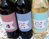 Printable 4th of July Wine Label Set- INSTANT DOWLOAD