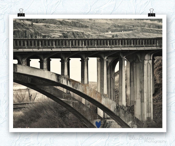 Bridge photography, Klickitat, Washington, I Heart Bridges, 8x10 fine art print