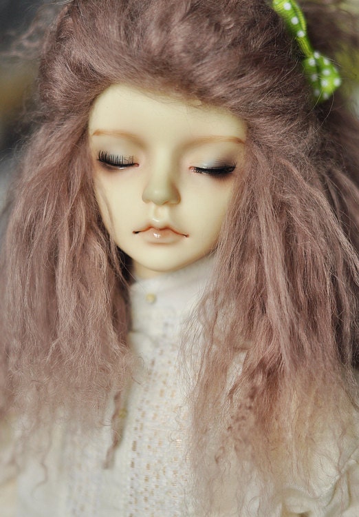 10in" long Dark Pink Wig for Volks BJD SD Dolls