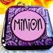Pet Tag Dog Tag Cat Tag dark purple amoeba pattern bollywood