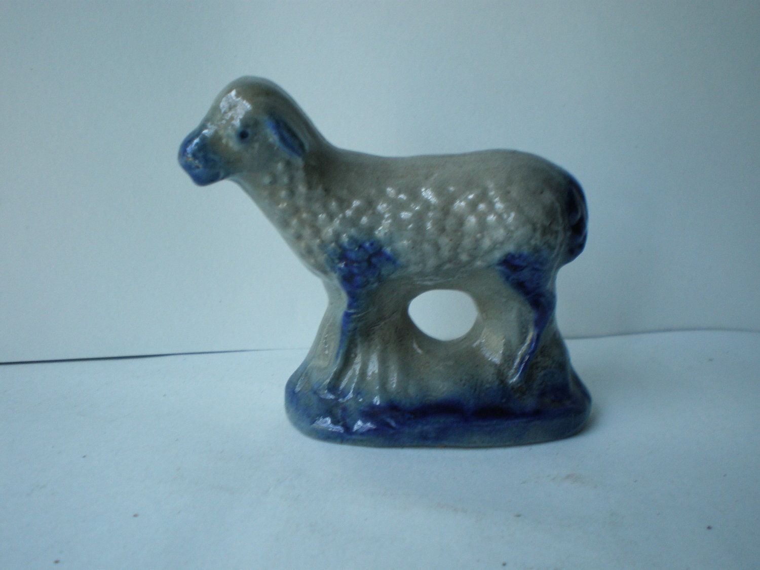 Vintage Salt Glazed Lamb Figure