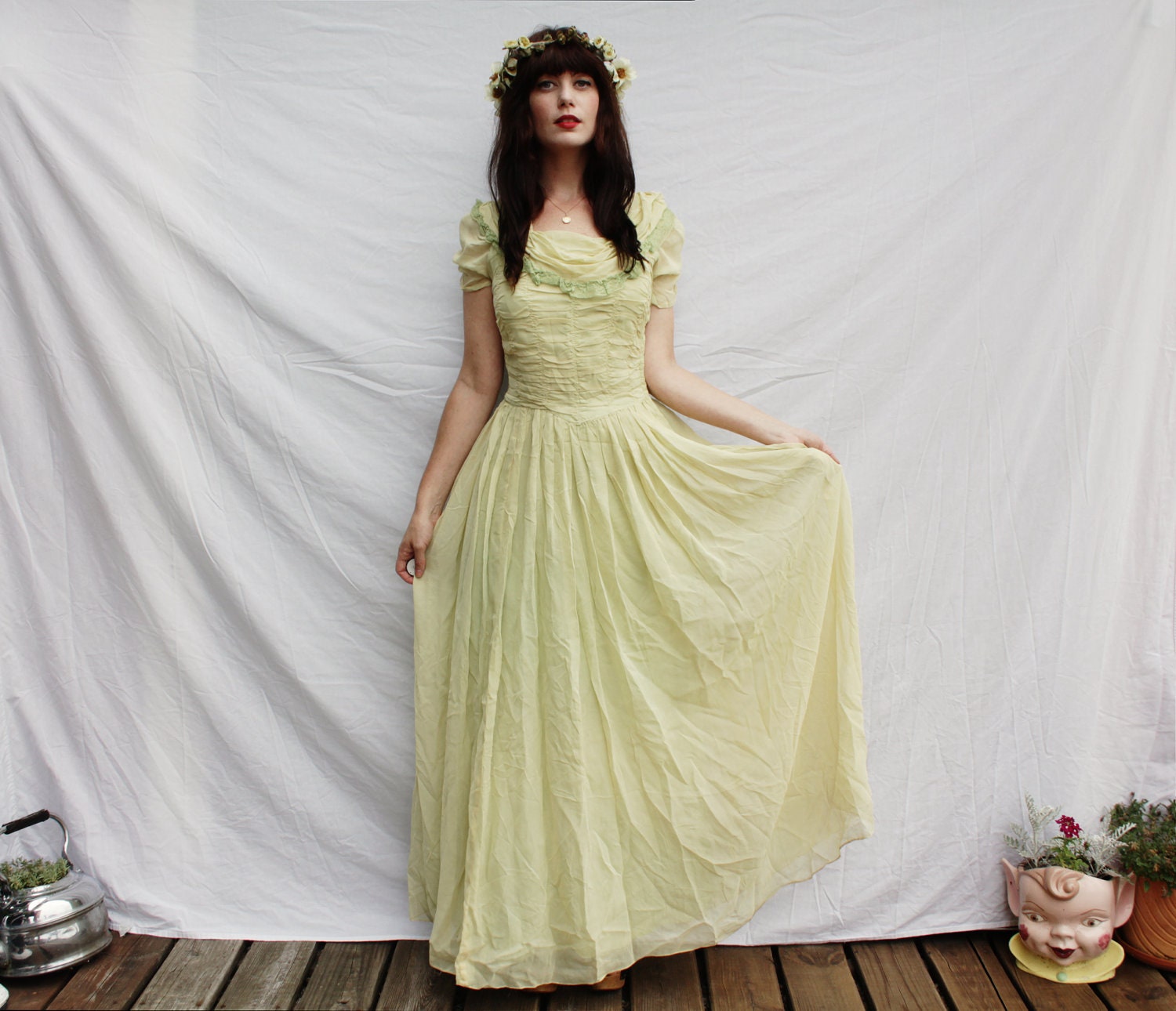 1940's Spring Princess Gown
