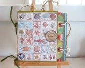 Beach Scrapbook,Beach Vacation Scrapbook, Beach Mini Album, Crabs, Lighthouse, Starfish, Fish, Boats, Shells. Seaside.