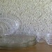 Vintage Federal Glass Madmen Style Crystal Snacker Set, Paisley Starburst, Set of 8 Plates and Cups