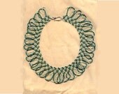 Celtic Knot Beadwork Necklace Green Statement Necklace