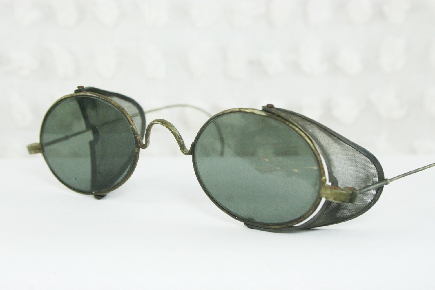 Antique 1800s Sunglasses Steel Oval Early Optical By Diaeyewear