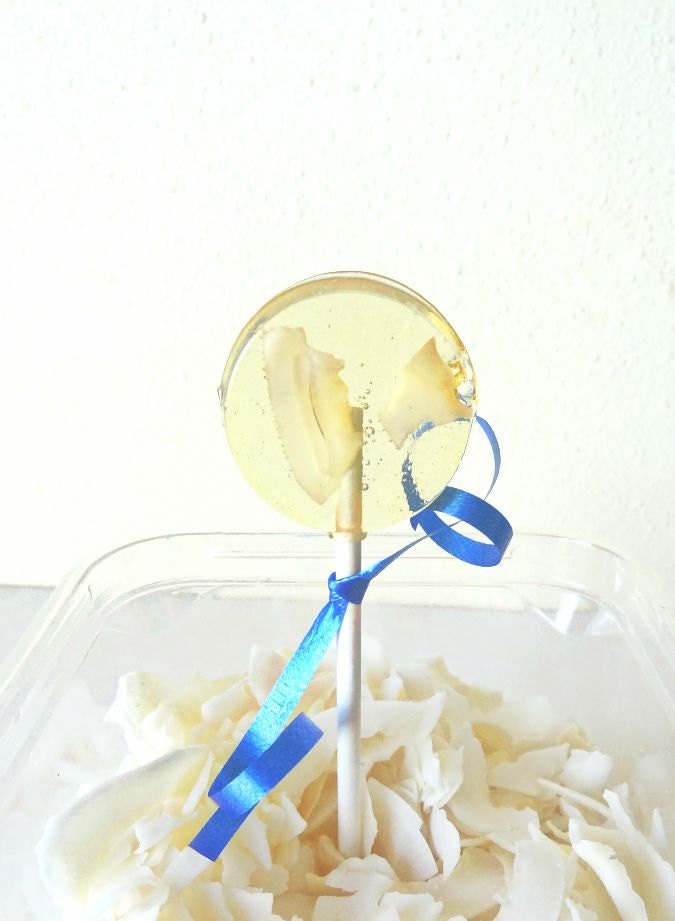 6 Tropical Coconut Lollipops- Gourmet Artisan Candy-Natural Flavors-Vegan-Made In Hawaii- Hard Candy Suckers-Tropical-Luau