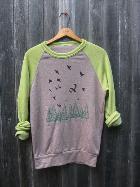 goin for a hike Color Block Sweater, Bird Sweater, Hiking Shirt, Unisex Pullover, XS,S,M,L,XL