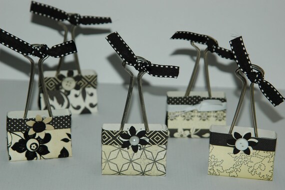 5 Purse Binder Clips photo holder place card holder by ascrapabove