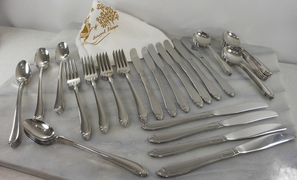 SALE SHASTA Oneida Stainless Flatware 59 Pieces 1958 by PatziPlace