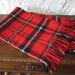 Red Wool Plaid Throw