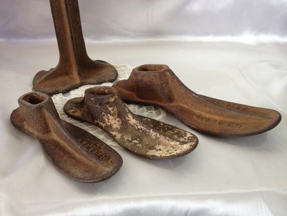 Cast Iron Shoe Forms Antique Cobbler Shoe Set By TheCookieClutch