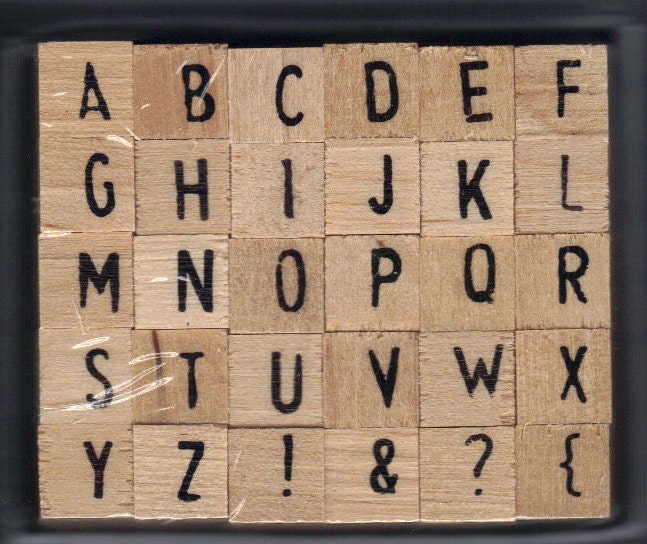 BRAND NEW Studio G  wooden Alphabet stamp set (30 stamps)