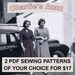 2 PDF sewing patterns of your choice