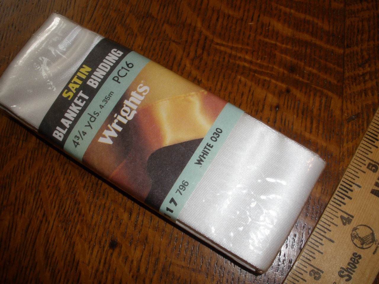 Vintage Wrights Satin Blanket Binding Color White 030 by kabooco