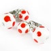 Red and White Vintage Earrings with Polka Dots FREE SHIPPING - Boucles d'Oreilles. Vintage Jewelry by My Chouchou.