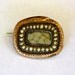 Antique Georgian OUROBOROUS Snake/Serpent Mourning Hair and Pearl Rose Gold Pin
