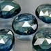 Natural Rose Cut Sapphires 6 x 6 to 7 x 6 MM Blue to Blue Green 5 Pc Lot 4.02 Carat T.W.