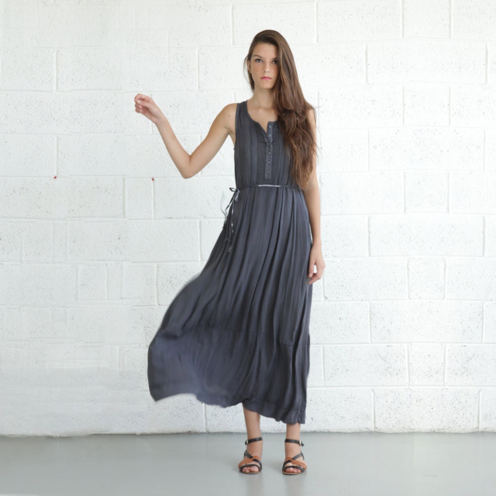 Summer Maxi Dress - Grey