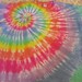 Tie dye shirt, 4X pastel rainbow spiral