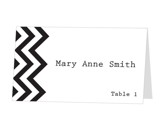 Items Similar To Printable Place Card Template Instant Download Escort Card For Word And Computer Labels Template