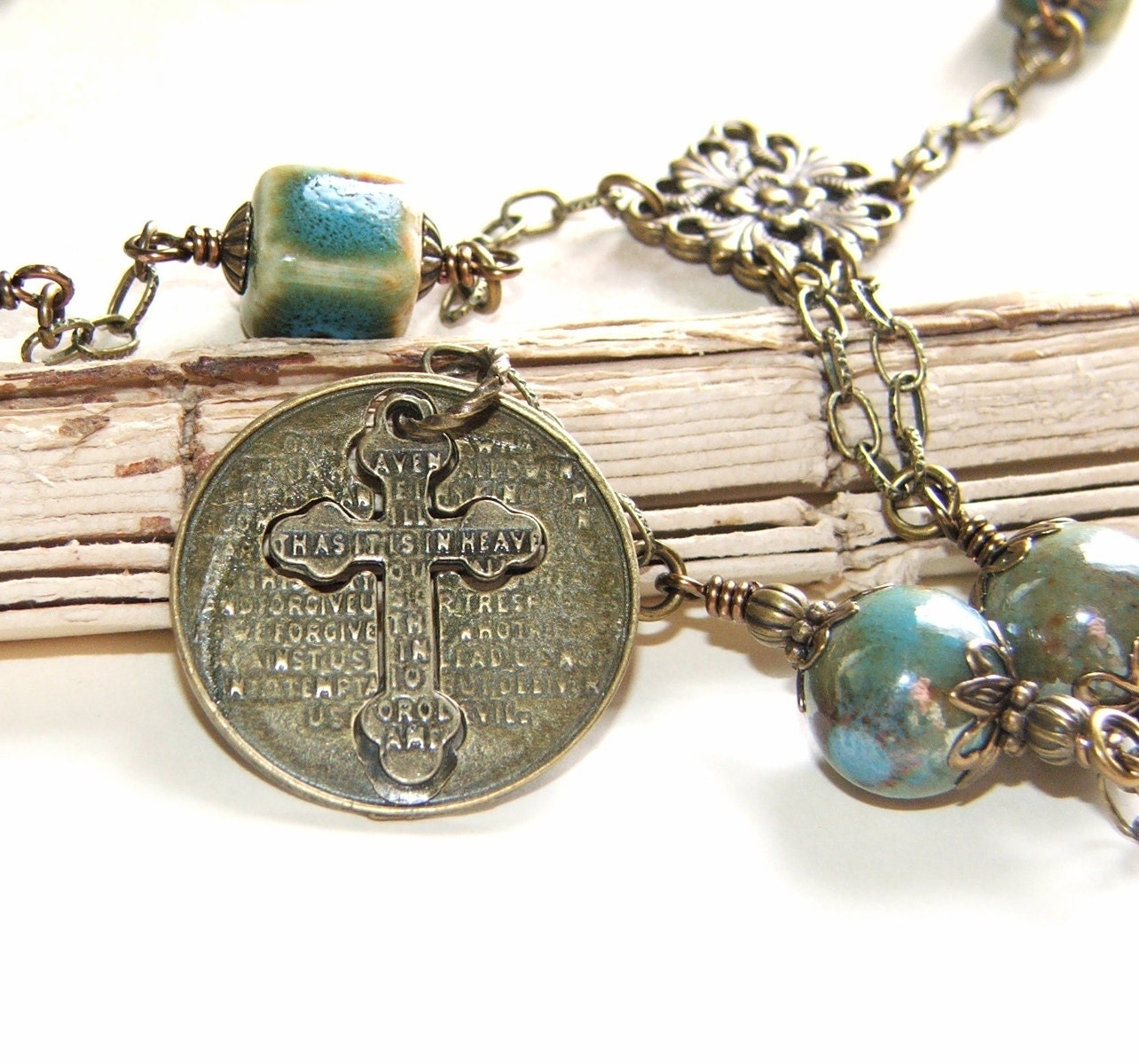 Christian Prayer Beads // Anglican Pocket Rosary // Man's Rosary with Lord's Prayer